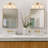 3 - Light Dimmable Opal Glass Armed Sconce
