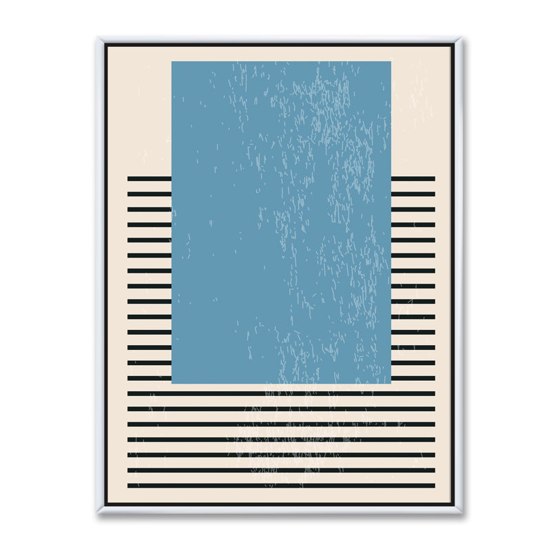 «Minimal Geometric Compostions», impression sur toile, H 20 po x l 12 po, Toile encadrée, Blanc