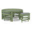 Raffles Rattan Cocktail Table with Benches-71441857-71441903
