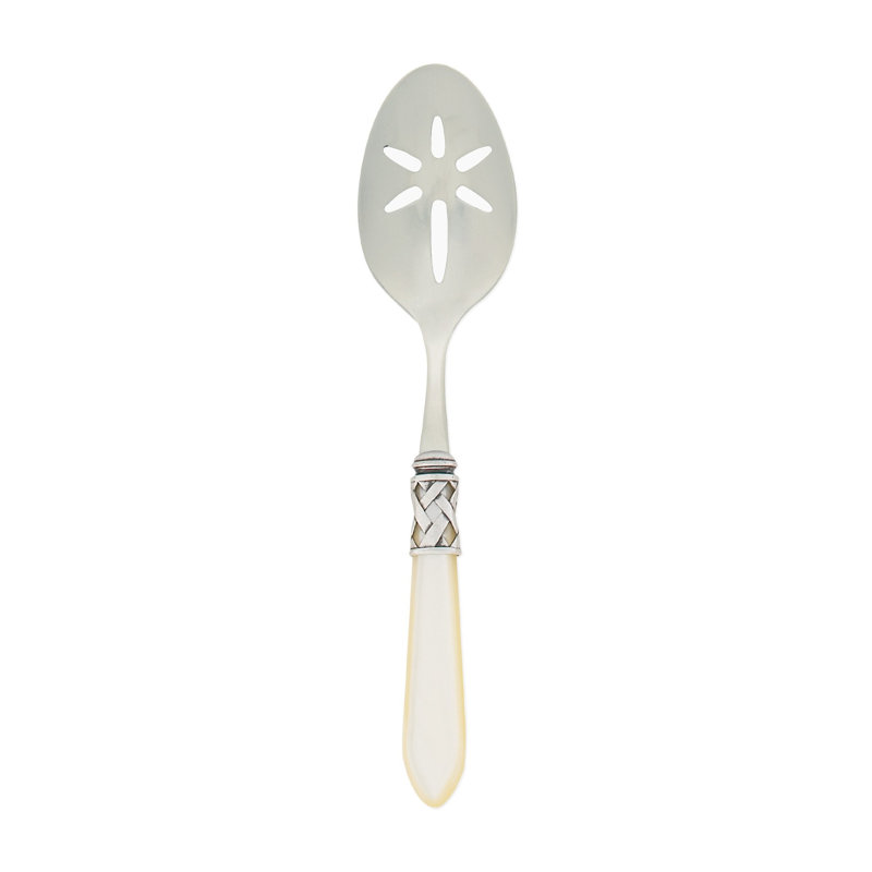Aladdin Pierced Table Spoon, Antique Ivory