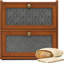 Grand contenant de pain en bambou carbonisé 2 couches BreadBox