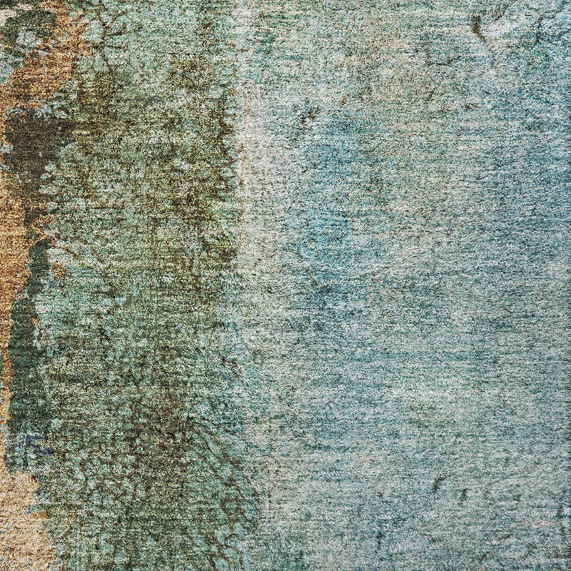 Tapis à poil long de qualité supérieure lavable à la machine ADS605, Blue, 10' x 14'