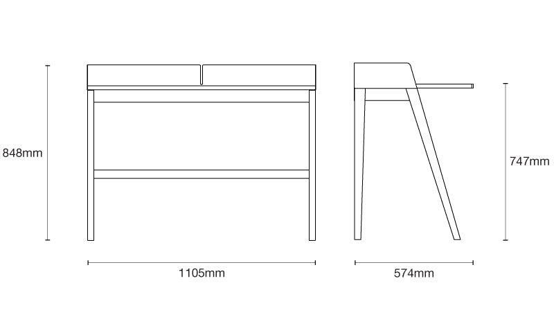 Brockwell Writing Desk, Walnut