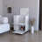 White 2-Cabinet Bar Cart-89216380