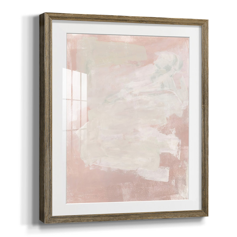 «Hazy Summer I», reproduction encadrée, Blanc, Papier avec cadre noyer