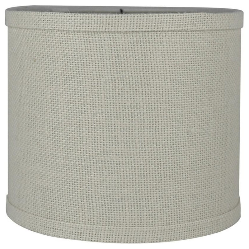 Ganya Burlap Drum Lamp Shade, Cream, 7" H x 8" W x 8" D