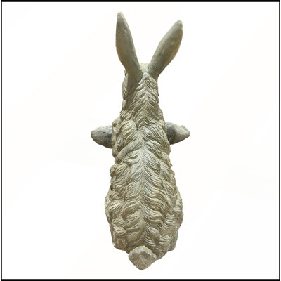 Magnesium Oxide Bunny Statue Holding Decor Hand Painted Rabbit Sculpture Garden Lawn Ornament