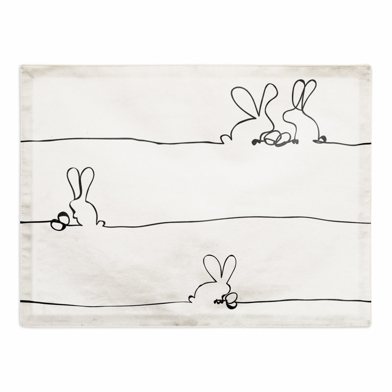 Hildigunnur Polyester Animal Print Rectangle Placemat