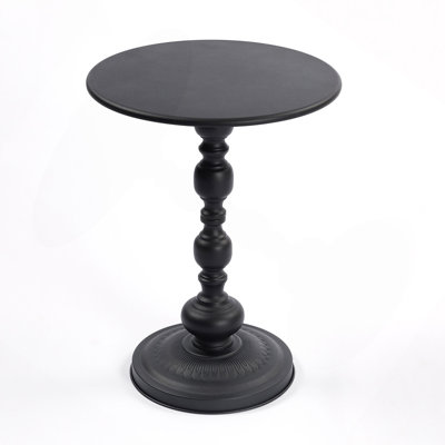 2P, table de bout vintage en métal, table d'appoint ronde pour table de chevet et table d'appoint décorative pour petit salon