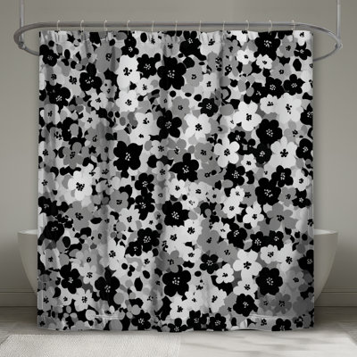 Floral Shower Curtain -  Pattern Bathroom Decor Modern