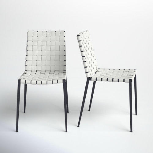 Brett Leather Upholstered Side Chair & Reviews | AllModern