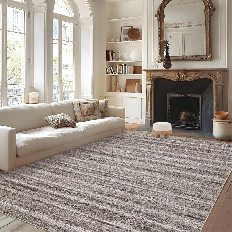 Hallway Runner Rug – Washable Soft Modern Non-Slip Stain-Resistant Low Pile Faux Wool Carpet for Bedroom Kitchen Laundry Room.