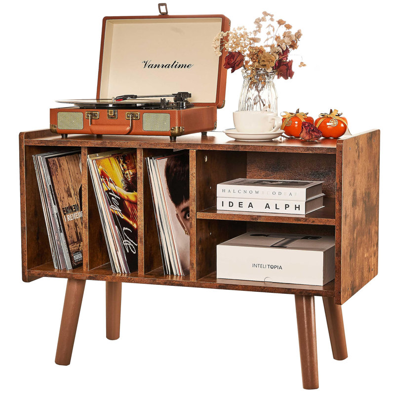 66.3cm H Media Shelves, Brown