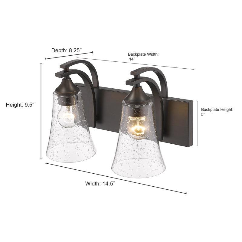 Wilma 2 - Light Dimmable Vanity Light, Rubbed Bronze