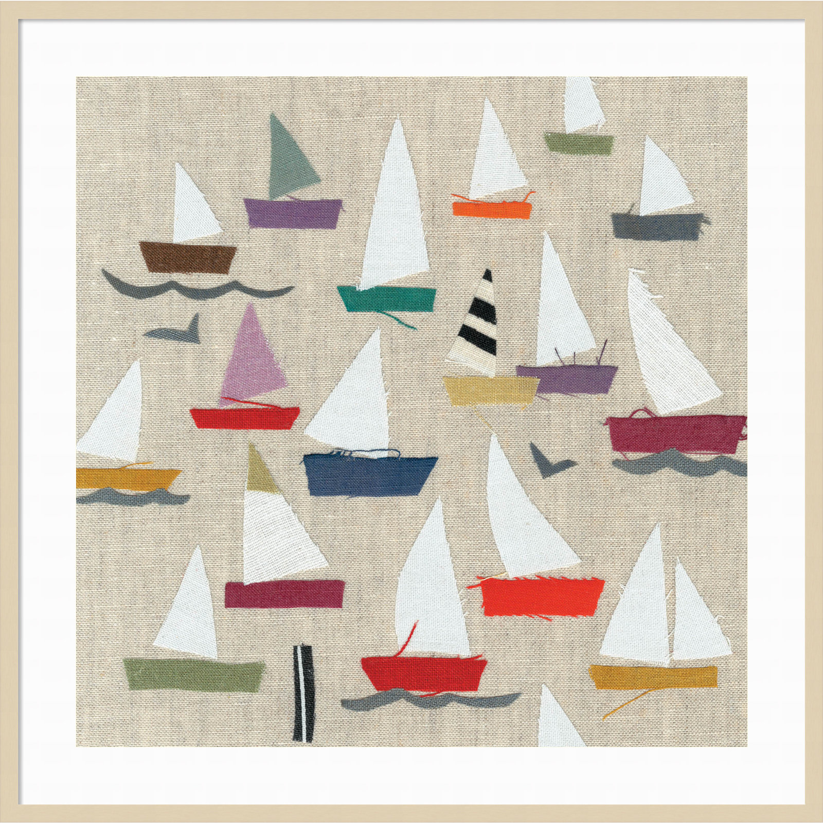 Montier Plain Sailing Framed on Paper by Jenny Frean Print, Brown, 41" H x 41" W x 1" D