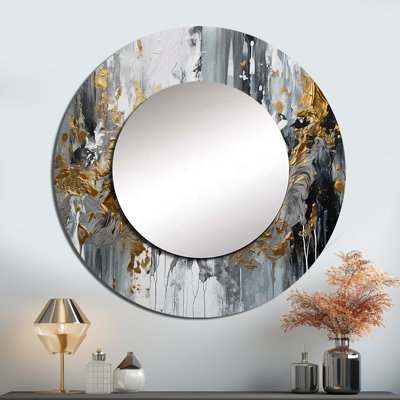Miroir mural Pannie, noir et blanc
