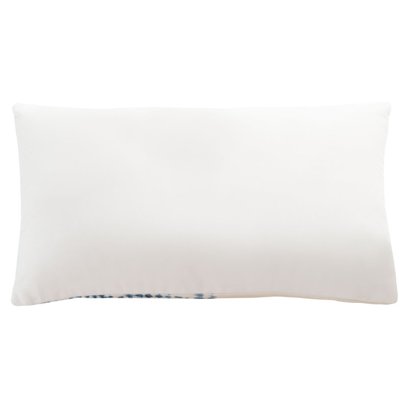 Arielle Blue and White Tie Dye Rectangular Pillow