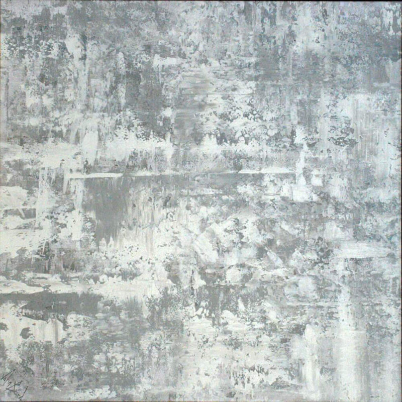 White Rain - Artist Enhanced Canvas Print, 20" H x 20" W x 1" D, Unframed