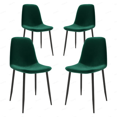 Chaise d'appoint rembourrée Kaydnce, dossier incurvé à dossier arrondi, siège rembourré en mousse avec pieds minces