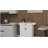 Rubberwood kitchen island table with 1 drawer, 2 doors, storage shelves, adjustable shelf, towel rack, spice rack - White-564218873