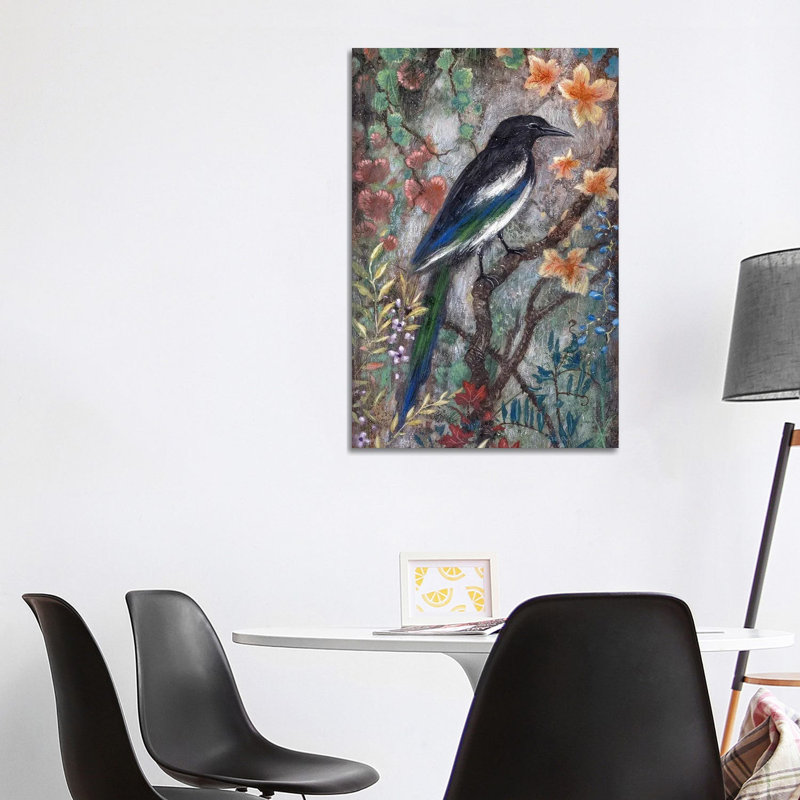 Magpie by Lisa Marie Kindley - Wrapped Canvas Painting, 101.6 cm H x 66.04 cm W x 1.91 cm D