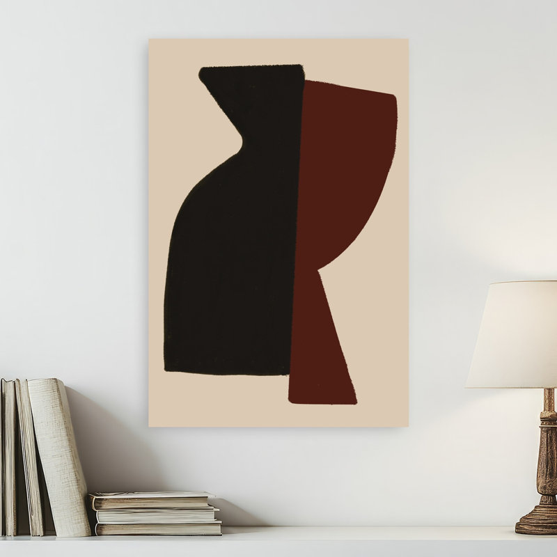 Élégante impression abstraite murale audacieuse à blocs de couleurs, 24" H x 16" W
