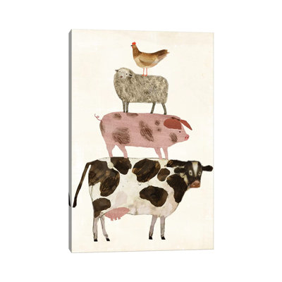 Barnyard Buds IV by Victoria Borges - Wrapped Canvas Print