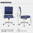 Amaiia Mid-Back Upholstered Armless Swivel Task Chair Ergonomic Adjustable Conference Chair-1375111838