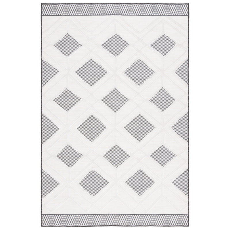 Tapis d'intérieur / extérieur à motif géométrique Kenenth Performance, Rectangle 9 pi x 12 pi