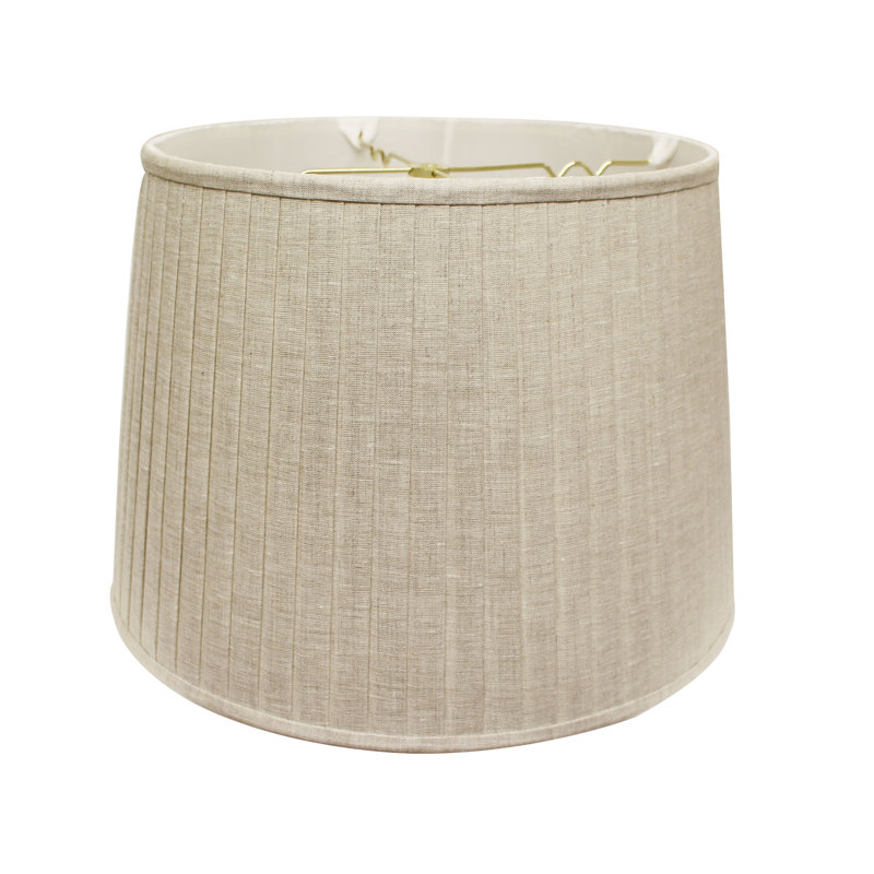 20'' W Linen Drum Lamp Shade, Oatmeal, 10" H x 14" W x 14" D