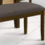 Banc, 44 po rectangulaire, rembourré, bois, salle à manger, cuisine, entrée, bois massif brun, tissu brun, transitionnel