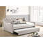 Lit de jour et couchette simple en tissu Soft Fog - chambre à coucher avec atmosphère relaxante