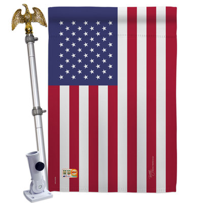 Ensemble de drapeaux en polyester 2 côtés 40 x 28 po