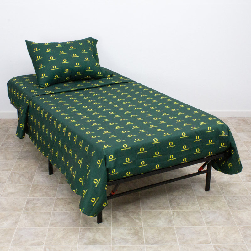 Oregon Sheet Set, Queen Sheet Set + Fitted Sheet + 2 Pillowcases, University of Oregon