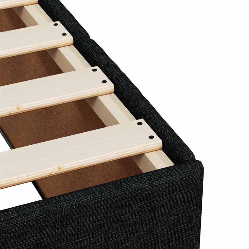 Baecher Upholstered Bed, Single, Black