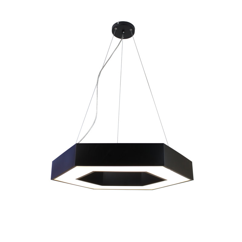 Tornatore 1 - Light LED Single Pendant, 3.5" H x 16" W x 14" D, Black
