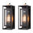 Polikron Classic Outdoor Wall Sconce 1 Light with Dusk to Dawn in Matte Black Rectangular-957323259