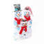 Décoration de Noël familiale de bonhommes de neige pré-illuminés en 3 pièces, ensemble de bonhommes de neige en maille métallique pour la décoration intérieure et extérieure des fêtes
