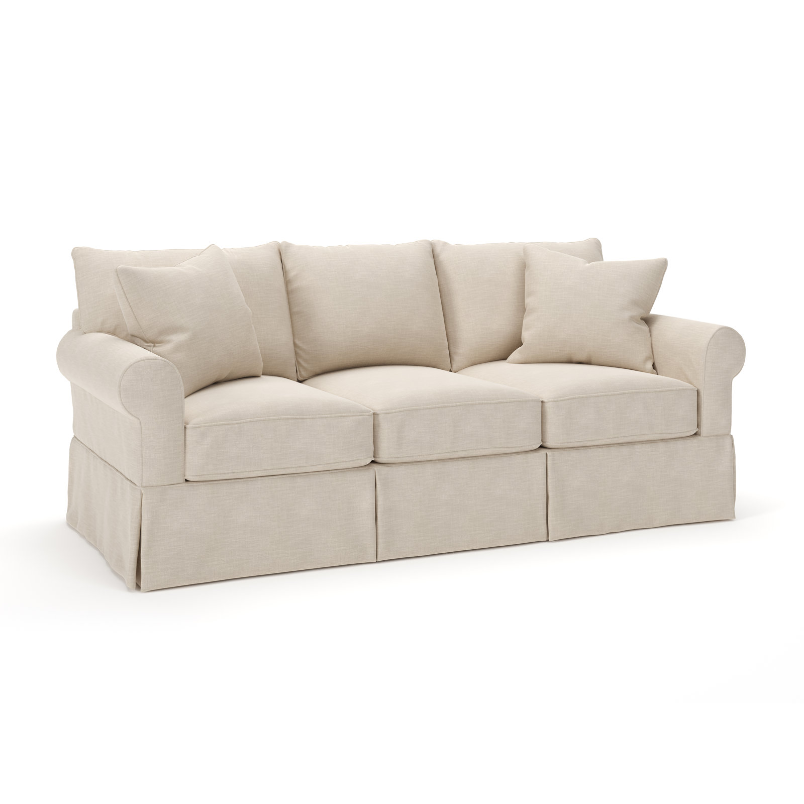 Amari 89" Cotton Sofa, Conversation Ivory