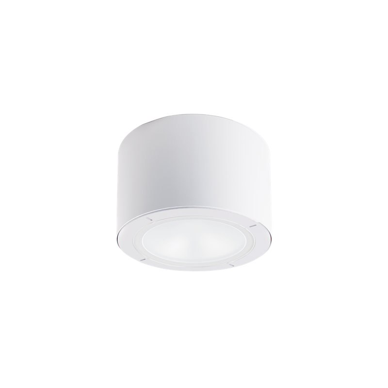 Vessel 16.5W LED Aluminum Drum Outdoor Flush Mount in Black