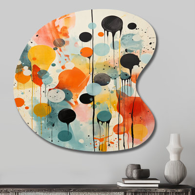 Chesky - Asymmetrical Abstract Midcentury Metal Wall Art, Irregular Shape Metal Wall Sculpture Print
