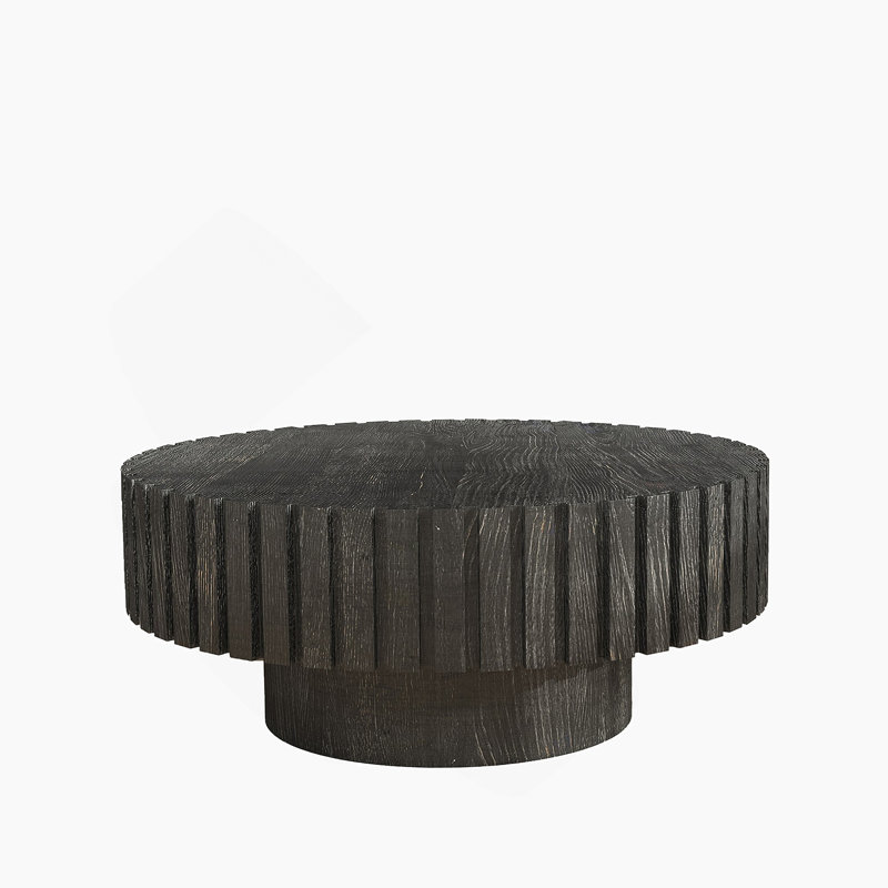 Natural wood Coffee Table, Black