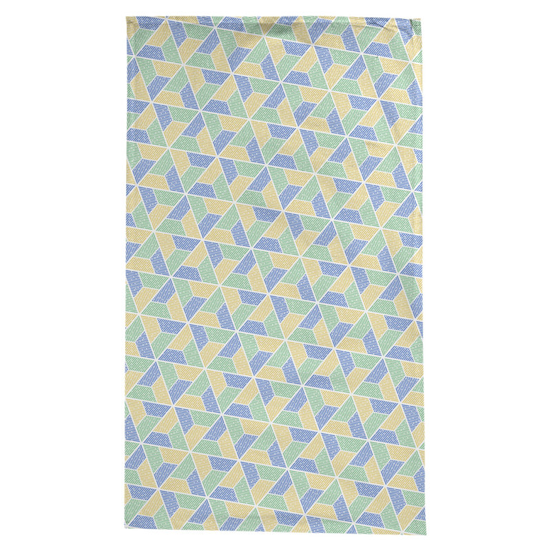 Nappe trapézoïdale Leffel, Vert / Jaune/bleu