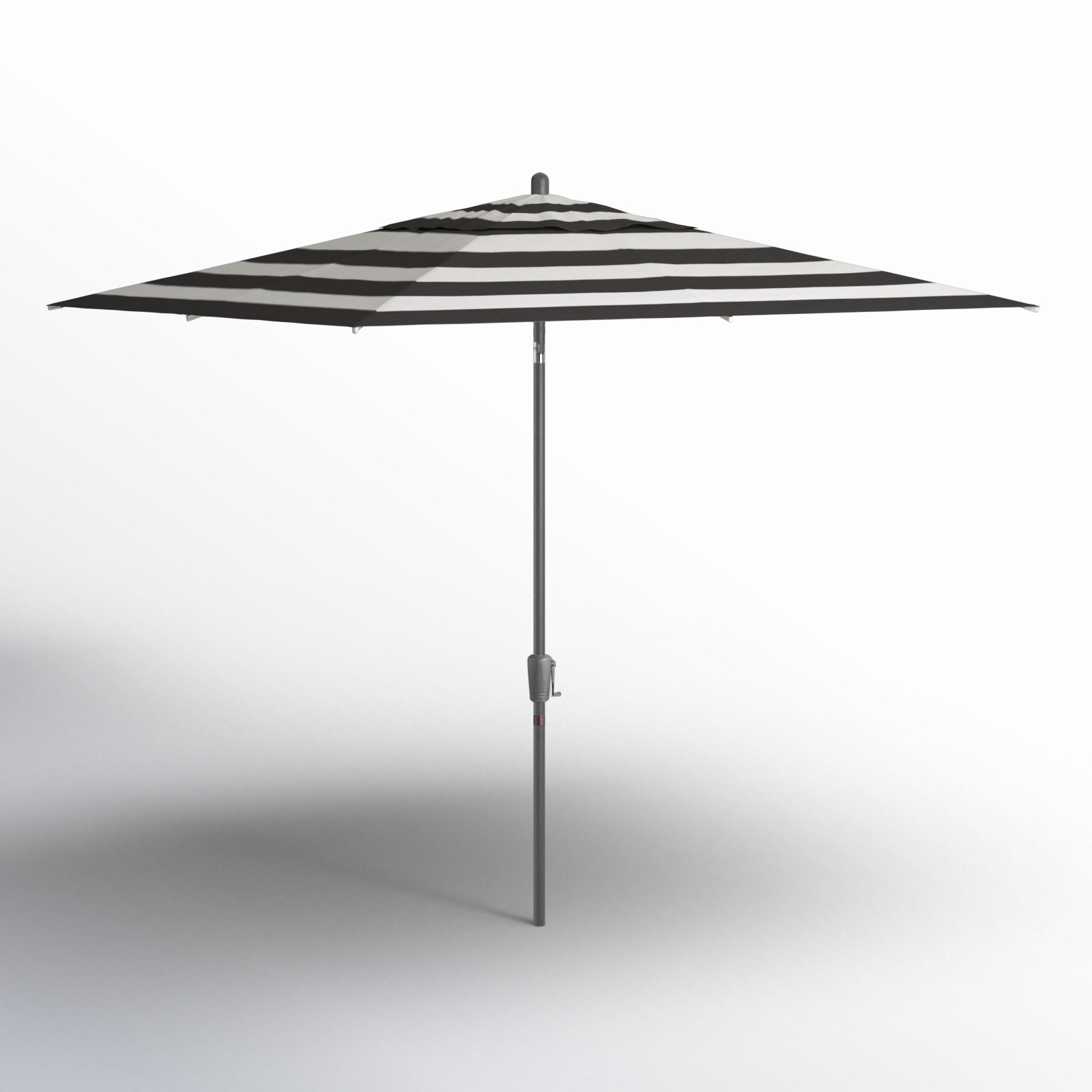 Natalie 8.6' Umbrella, Starring Gray, Black Stripe Sunbrella®