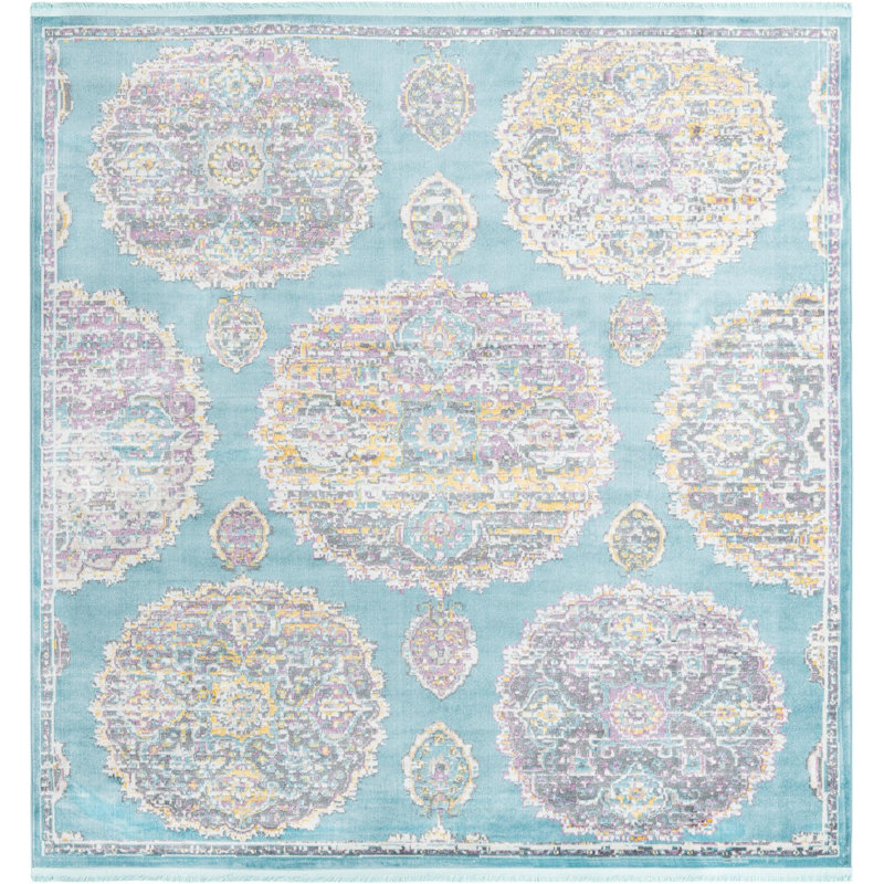 Paragon Floral Indoor Rug, Square 8'2"
