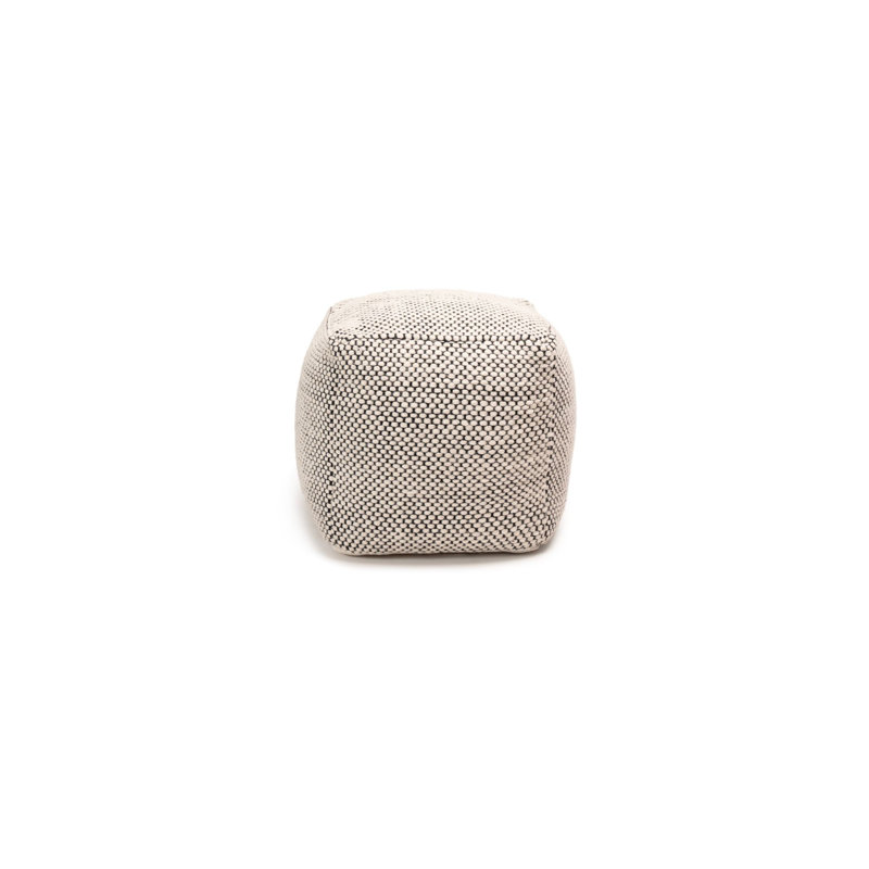 Rosilynn 45cm Wide Footstool Ottoman, Black & Natural