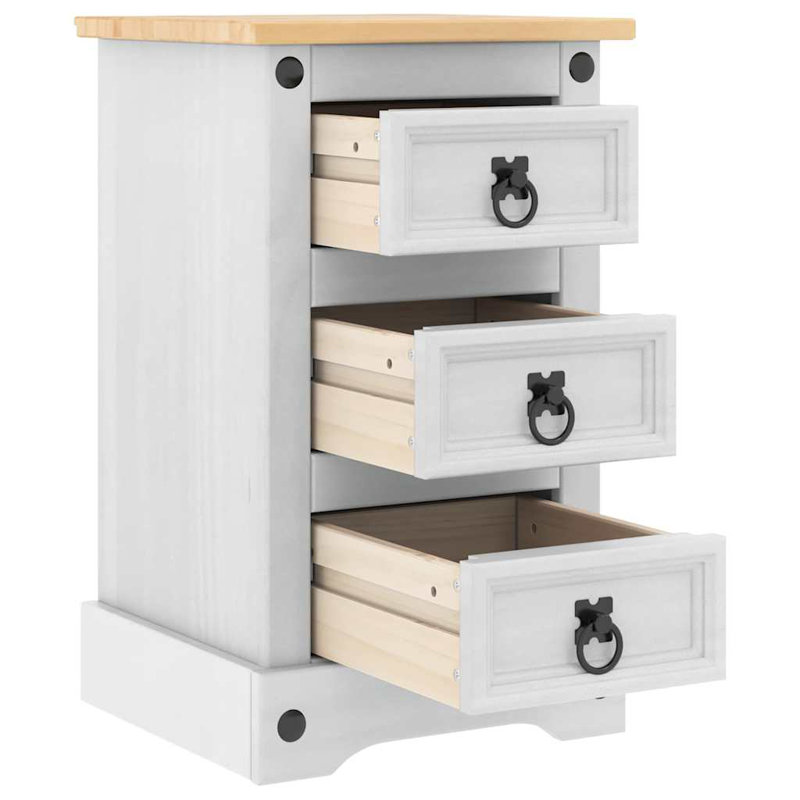 35cm W Solid Wood Bedside Table