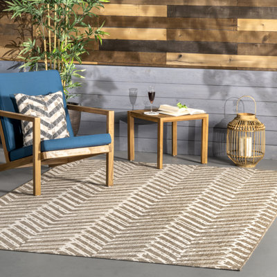 Tapis d'intérieur / extérieur brun Worthing