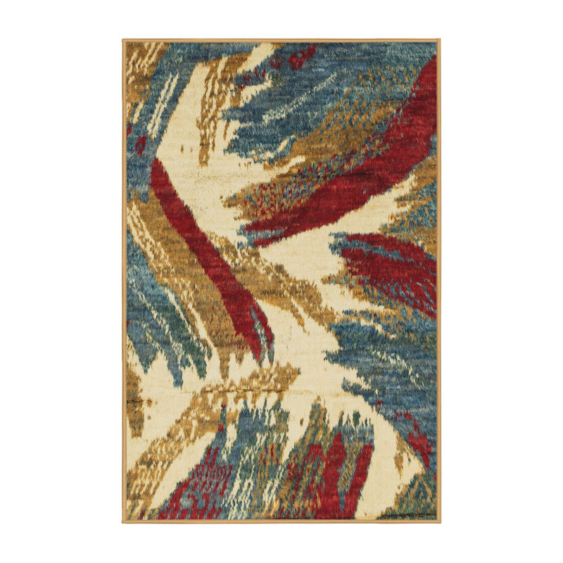 Tapis abstrait à motif abstrait moderne2551, Rectangle 8 pi x 10 pi