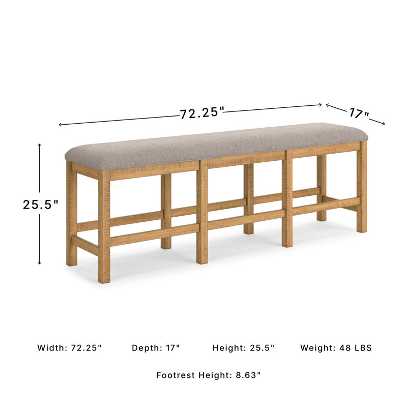 Leannah Polyester Upholstered Bench